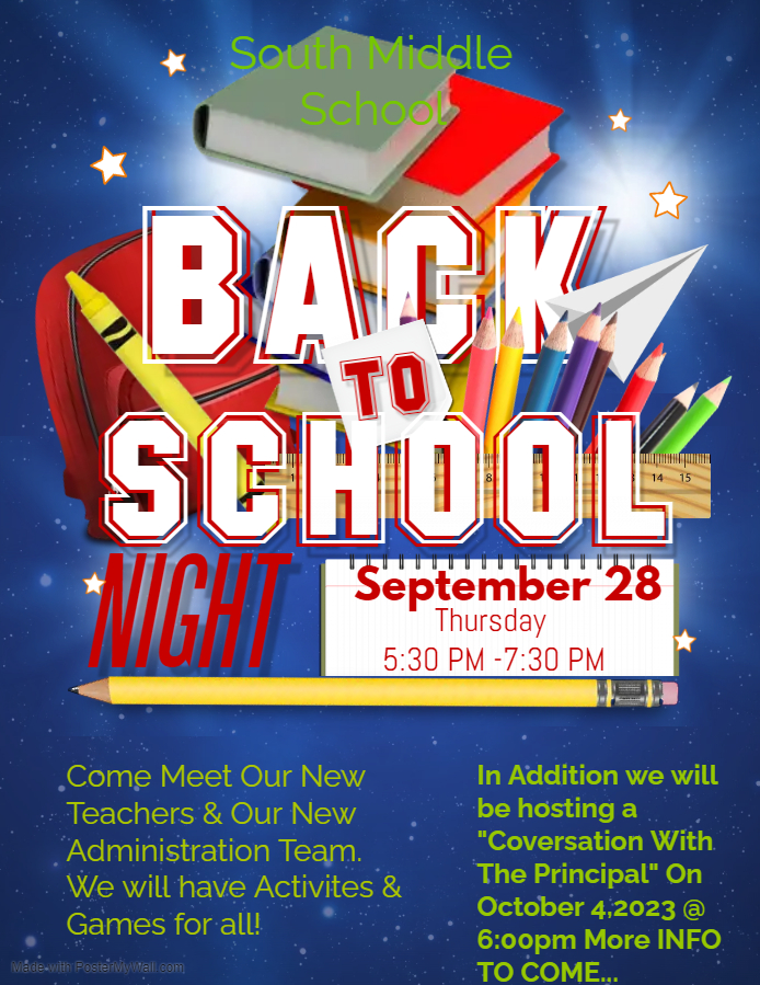 SMS Back to School Night Thursday September 28th News NECSD